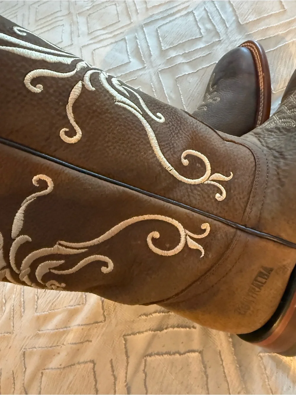 Women's Brown Embroidered Western Boots